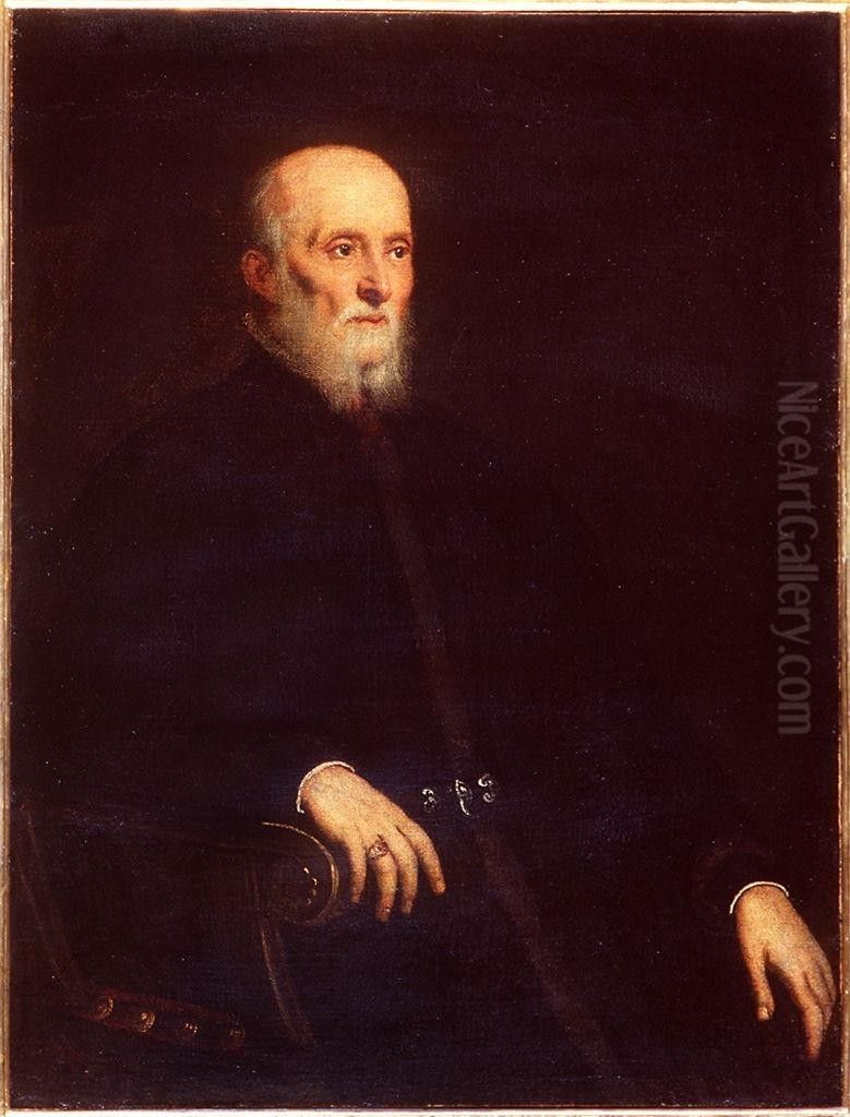 Portrait of Alvise Cornaro Oil Painting by Jacopo Tintoretto