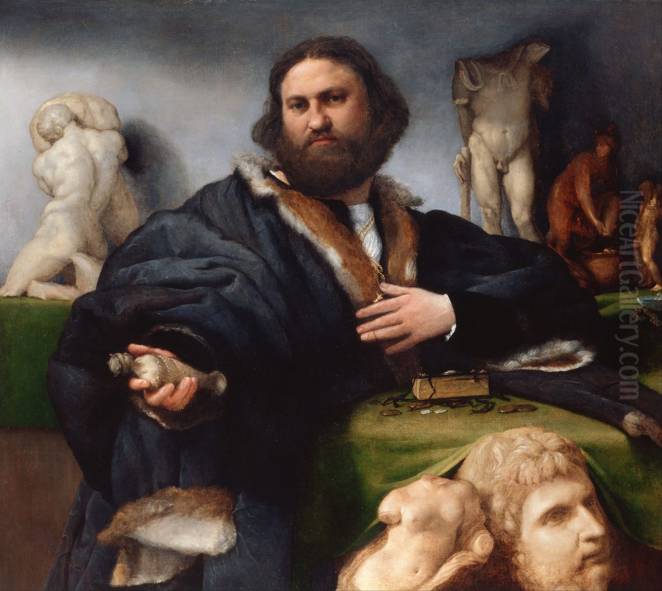 Andrea Odoni (1488-1545) Oil Painting by Lorenzo Lotto