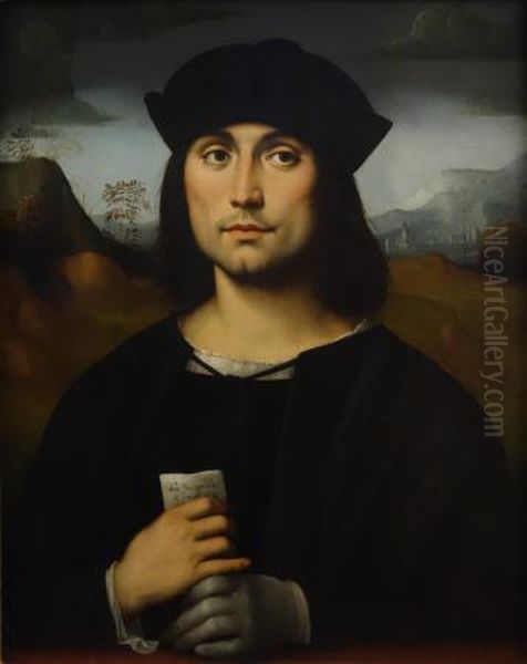 Portrait of Evangelista Scappi Oil Painting by Francesco Francia