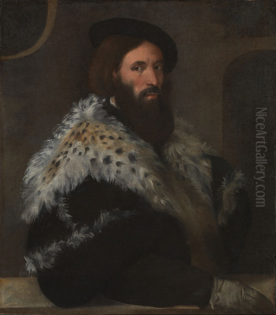 Portrait of a Man (Girolamo Fracastoro?) Oil Painting by Titian
