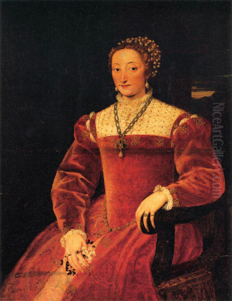 Portrait of Giulia Varano Oil Painting by Titian