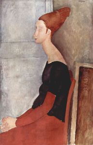 Portrat der Jeanne Hebuterne in dunkler Kleidung