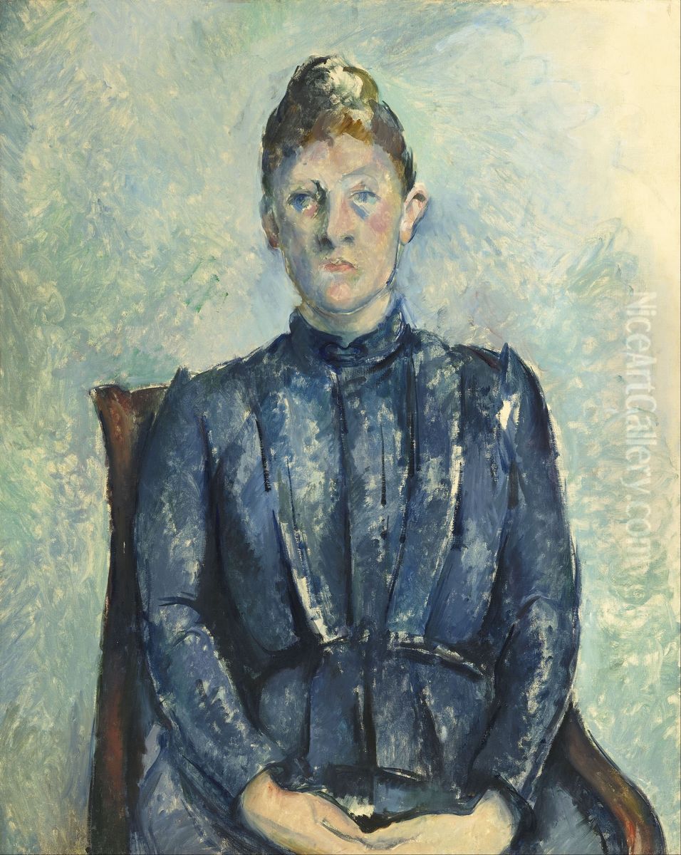 Portrait de Madame Cezanne Oil Painting by Paul Cezanne