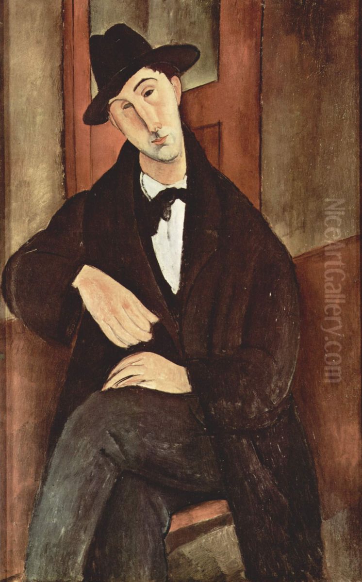 Portrait of Mario Varfogli Oil Painting by Amedeo Modigliani