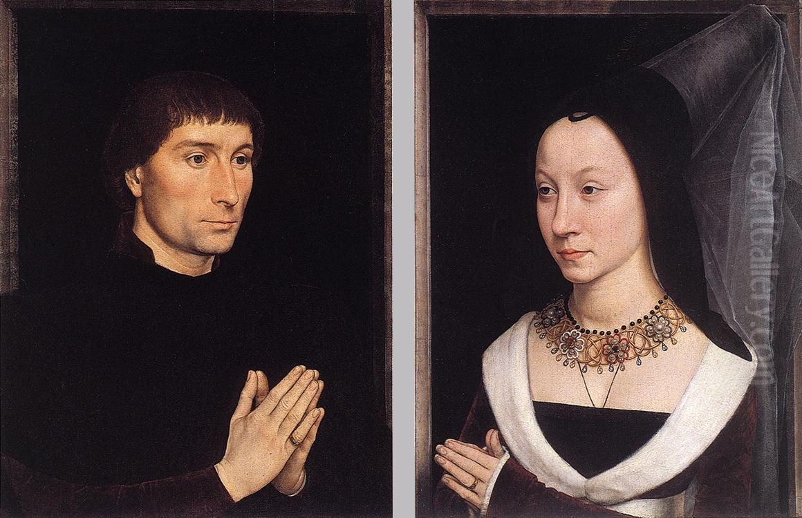 Tommaso Portinari and his Wife Oil Painting by (manner of) Memling, Hans