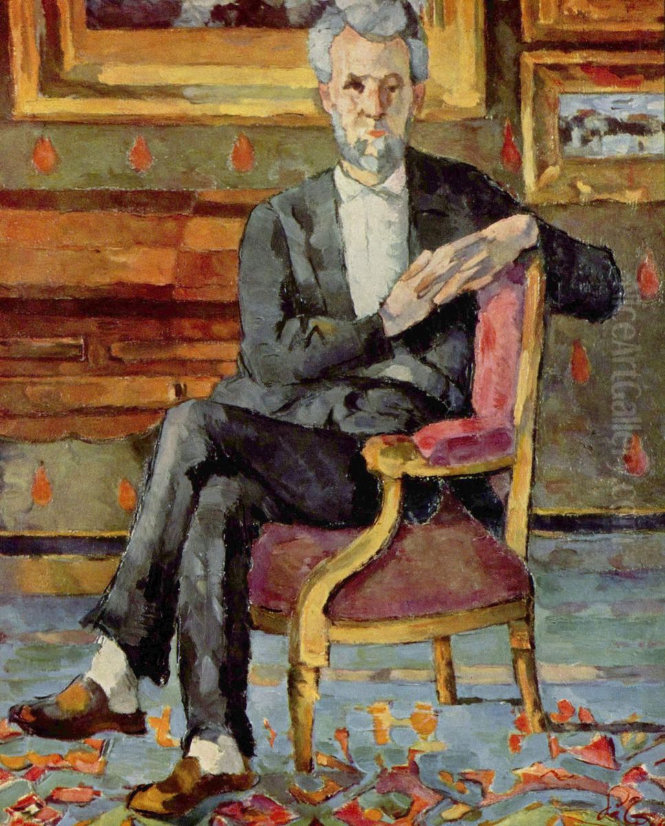 Victor Chocquet Seated Oil Painting by Paul Cezanne