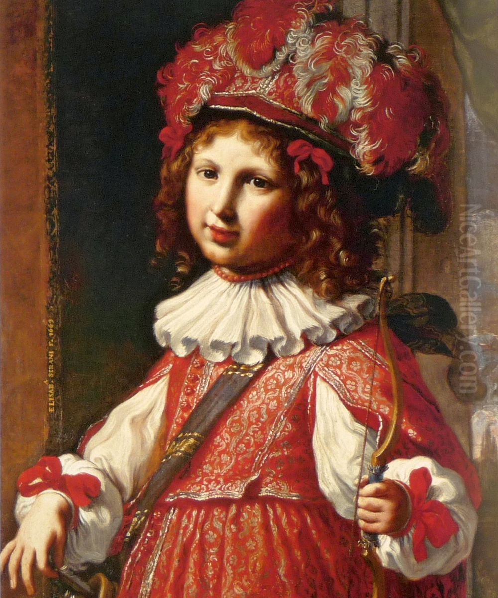 Portrait of Vincenzo Ferdinando Ranuzzi as Amor. Oil Painting by Elisabetta Sirani