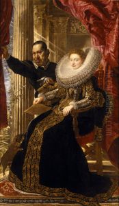 Probably Marchesa Maria Grimaldi and her Dwarf