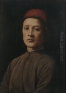 Portrait of a Young men with a red  beret
