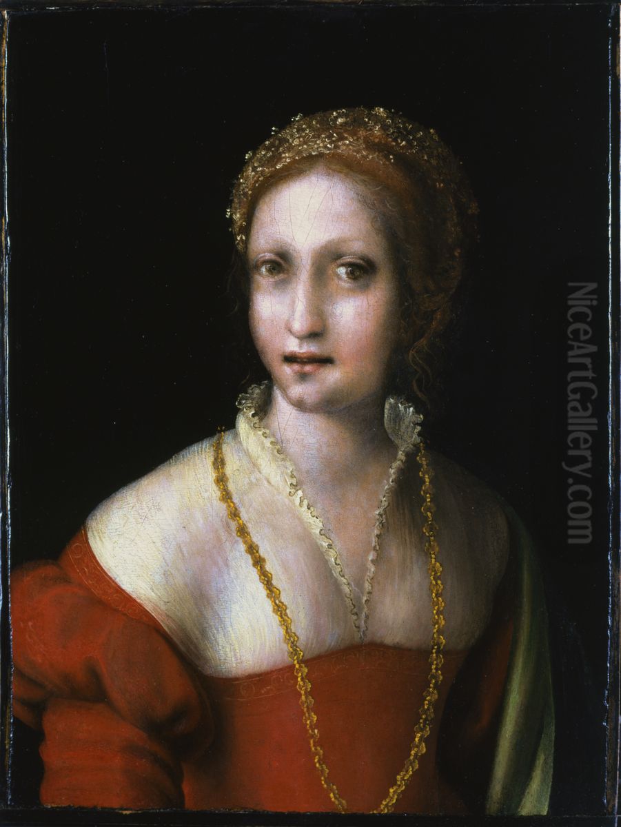 Ritratto di giovane donna Oil Painting by Antonio da Correggio