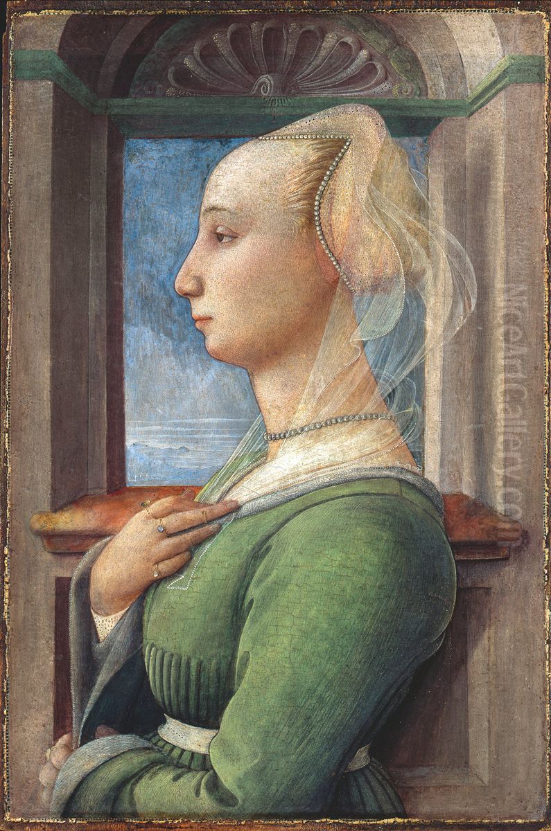 Portrait of a Lady Oil Painting by Filippo Lippi