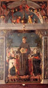 Saint Bernardino of Siena Between Two Angels
