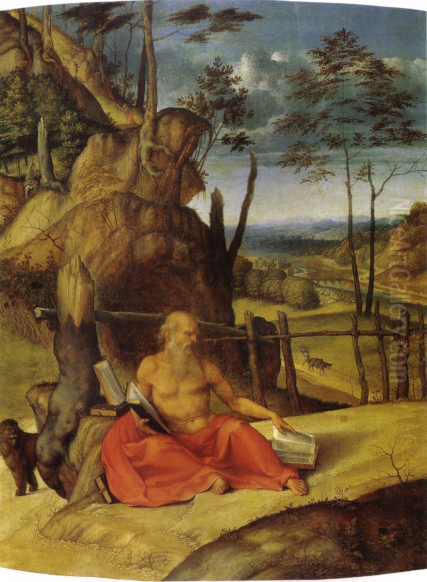 Hl. Hieronymus in der Wuste Oil Painting by Lorenzo Lotto