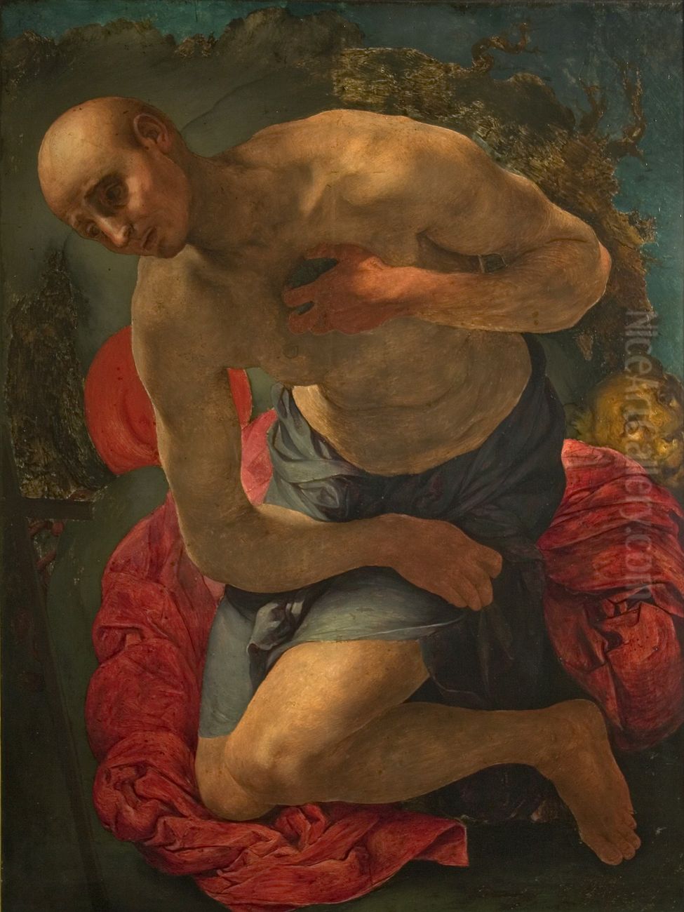 Saint Jerome penitent Oil Painting by Pontormo