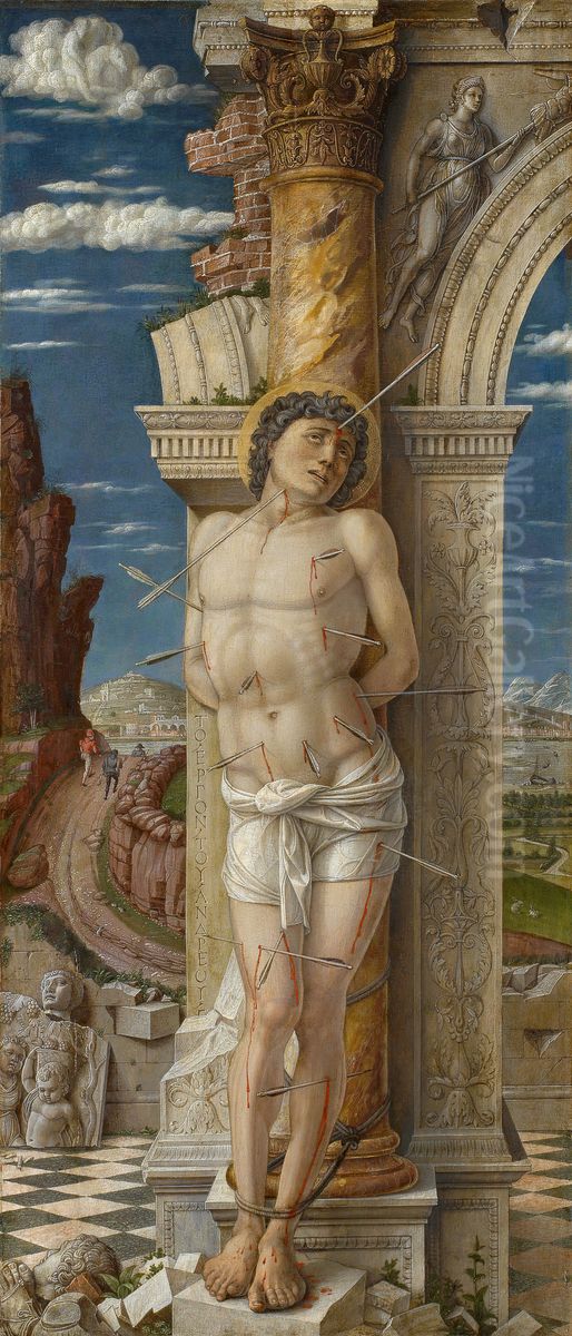 Hl. Sebastian Oil Painting by Andrea Mantegna