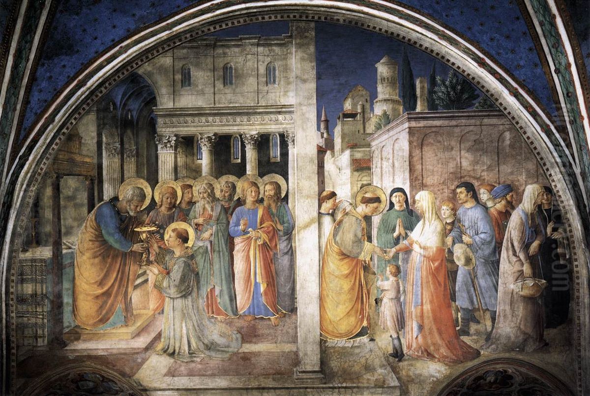 Lunette of the west wall Oil Painting by Fra Angelico