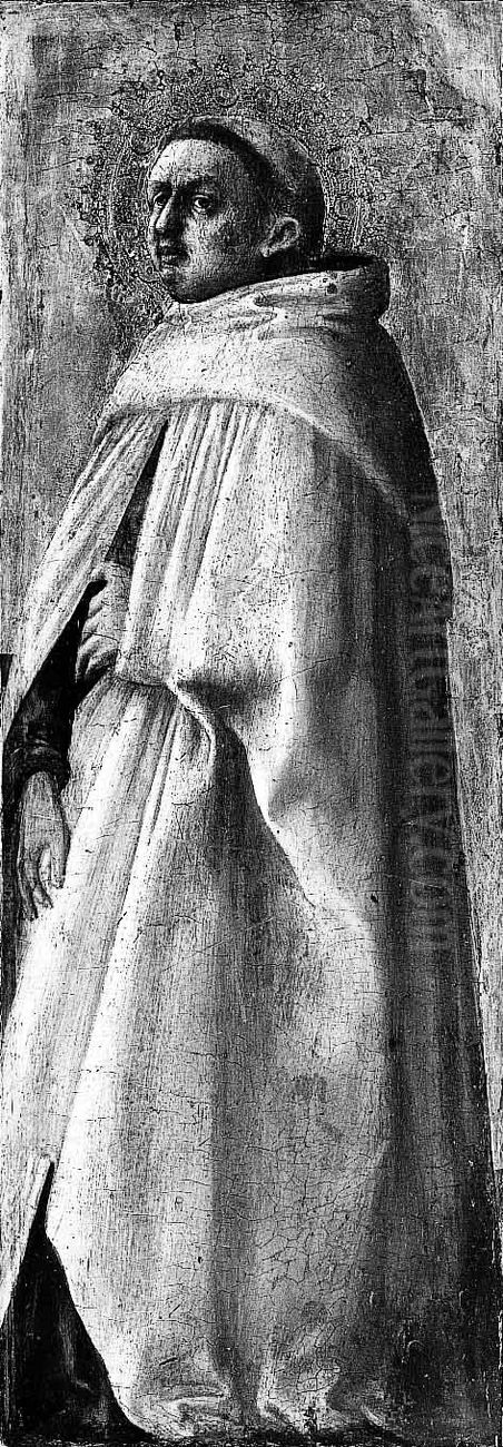 santo carmelitano imberbe Oil Painting by Masaccio