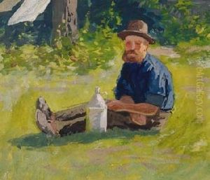 Selbstportrat im Garten