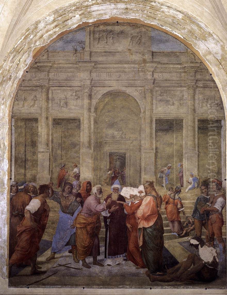 Betrothal of the Virgin Oil Painting by Francesco Franciabigio