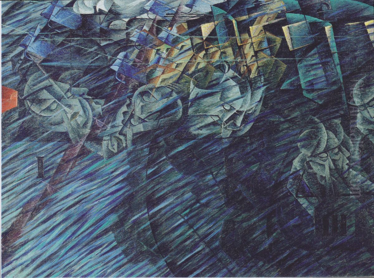 The Wayfarers Oil Painting by Umberto Boccioni