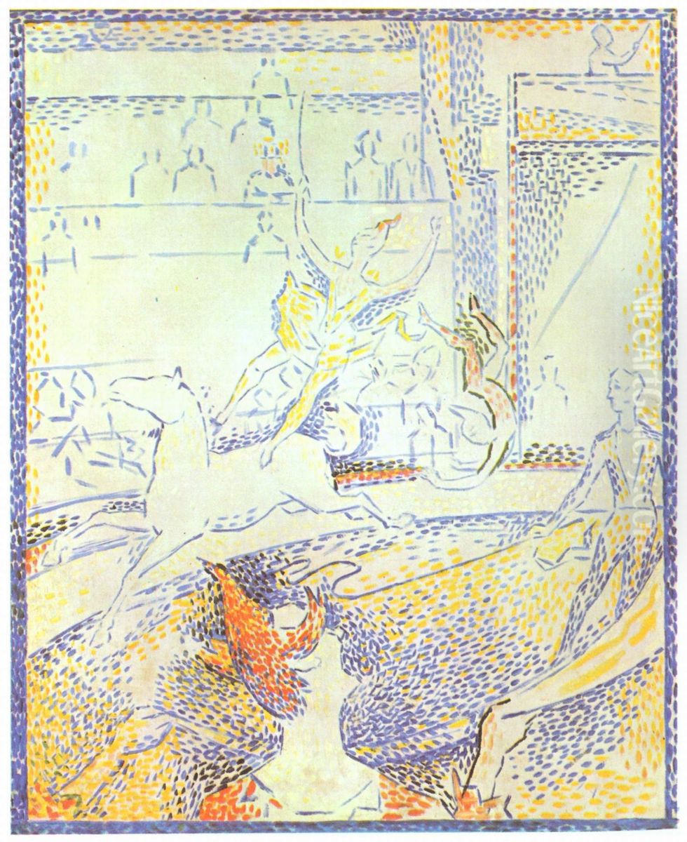 Zirkus (Skizze) Oil Painting by Georges Seurat