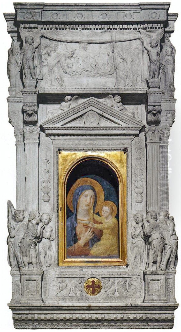 Madonna della Febbre Oil Painting by Donatello (Donato di Niccolo)