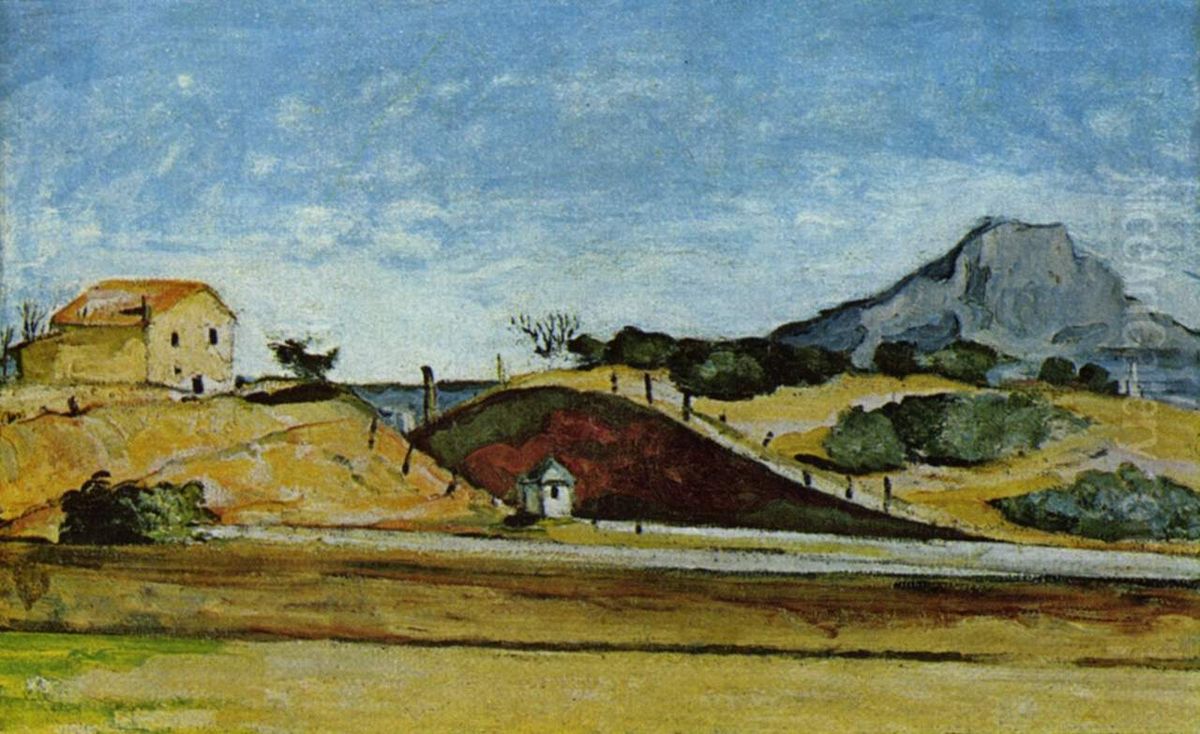 Der Bahndurchstich Oil Painting by Paul Cezanne