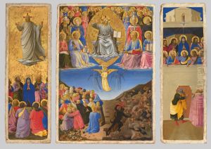 Triptych of the Last Judgment, Ascension, and Pentecost