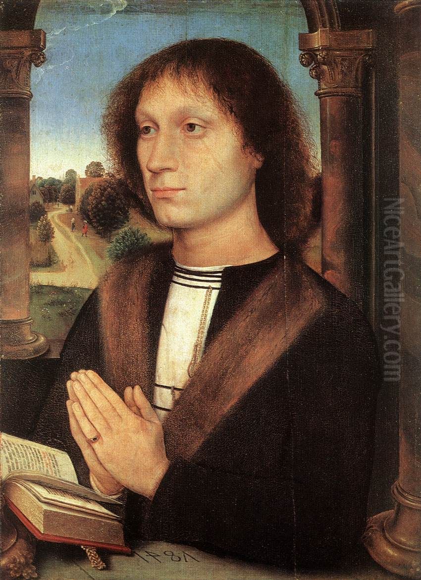 Portinari Triptych (right wing) Oil Painting by (manner of) Memling, Hans