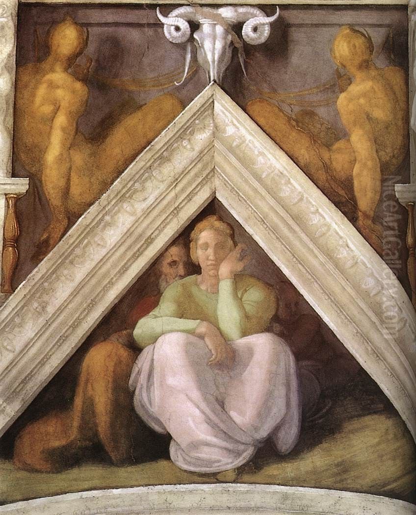 David and Solomon Oil Painting by Michelangelo Buonarroti