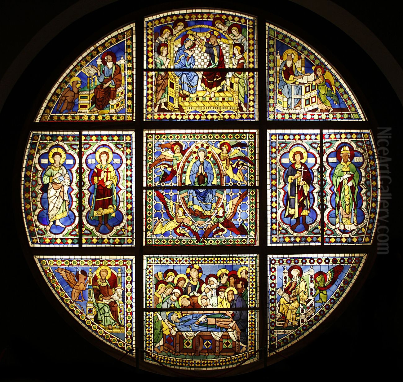 Original rose window Oil Painting by Duccio Di Buoninsegna