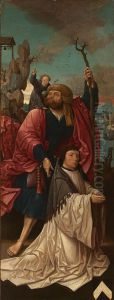 De H. Christoforus met een stichter