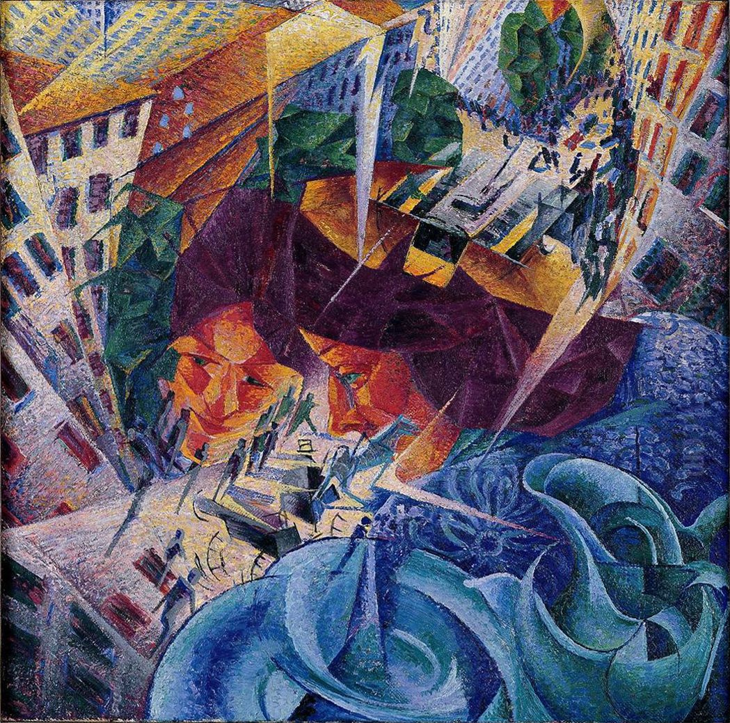 Visioni simultanee Oil Painting by Umberto Boccioni