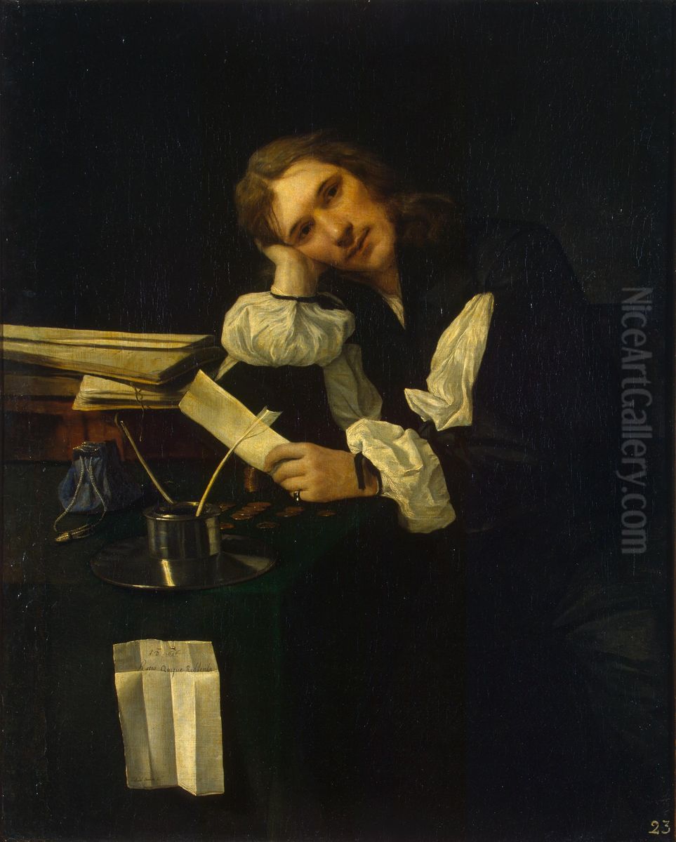 Portrait of a Young Man (Self-portrait?) Oil Painting by Michiel Sweerts