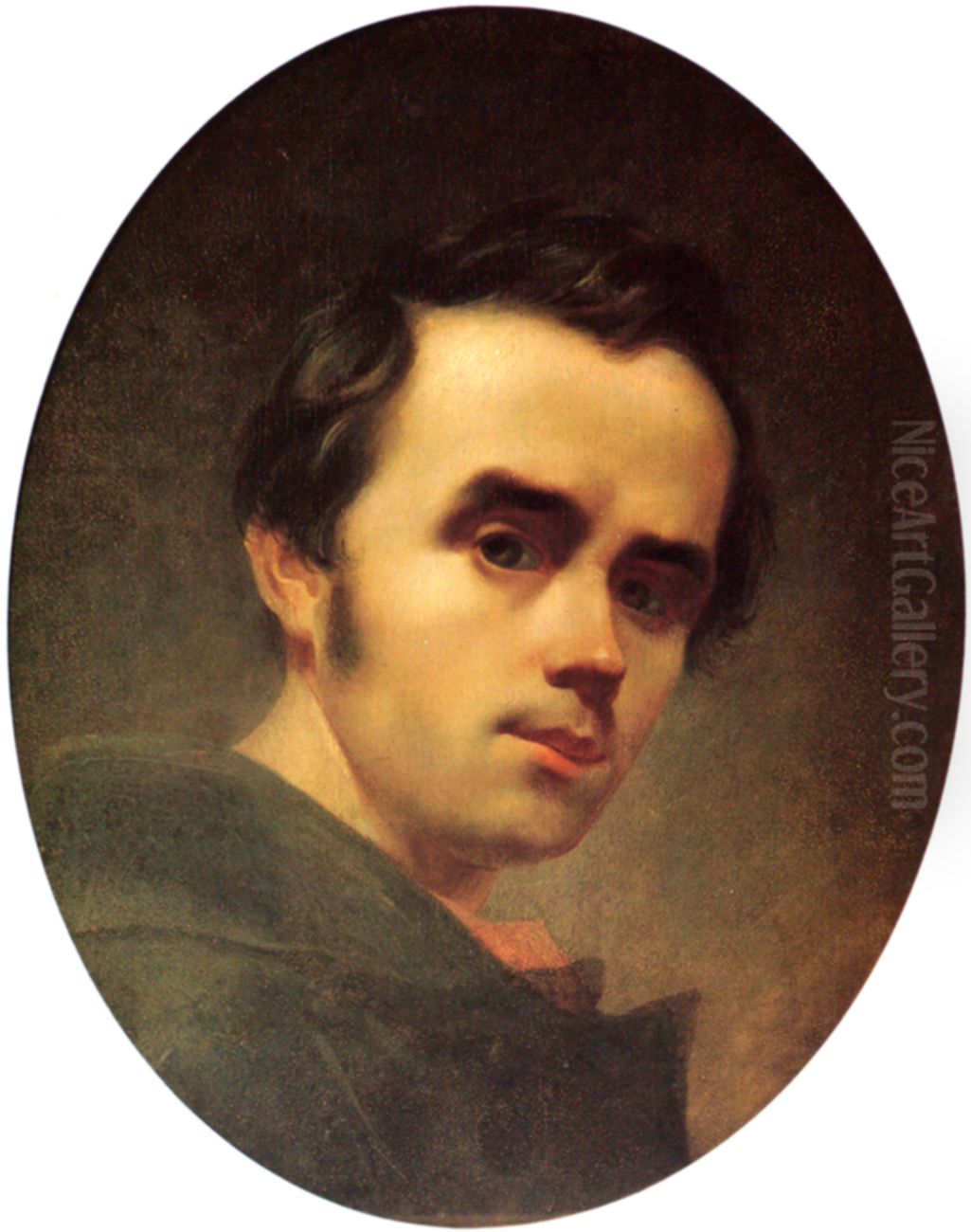 Self-portrait of Shevchenko (winter 1840/1841) Oil Painting by Taras Shevchenko