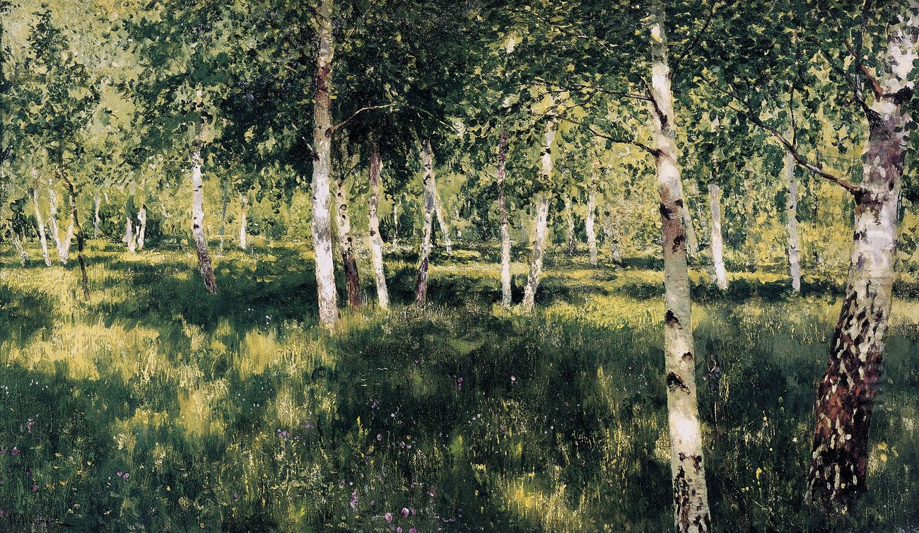 <<Berezovaa rosa>> Oil Painting by Isaac Levitan
