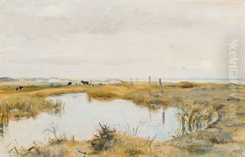 Uggerby A ved Vesterhavet 1921 Oil Painting by Valdemar Irminger