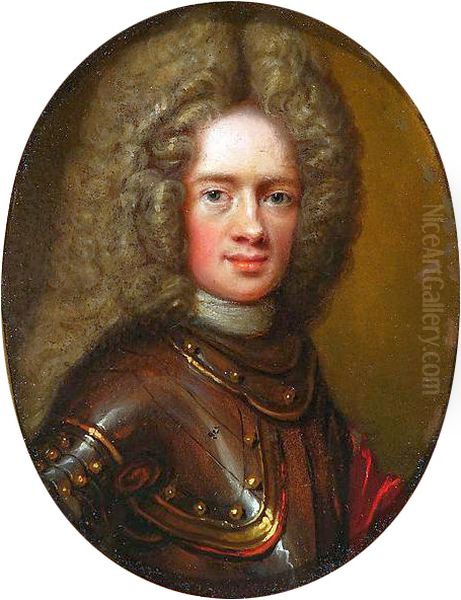 Miniature of Jakub Ludwik Sobieski. Oil Painting by Francois de Troy