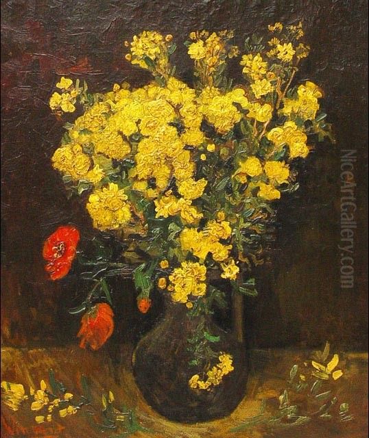 Vase with Lychnis Oil Painting by Vincent Van Gogh