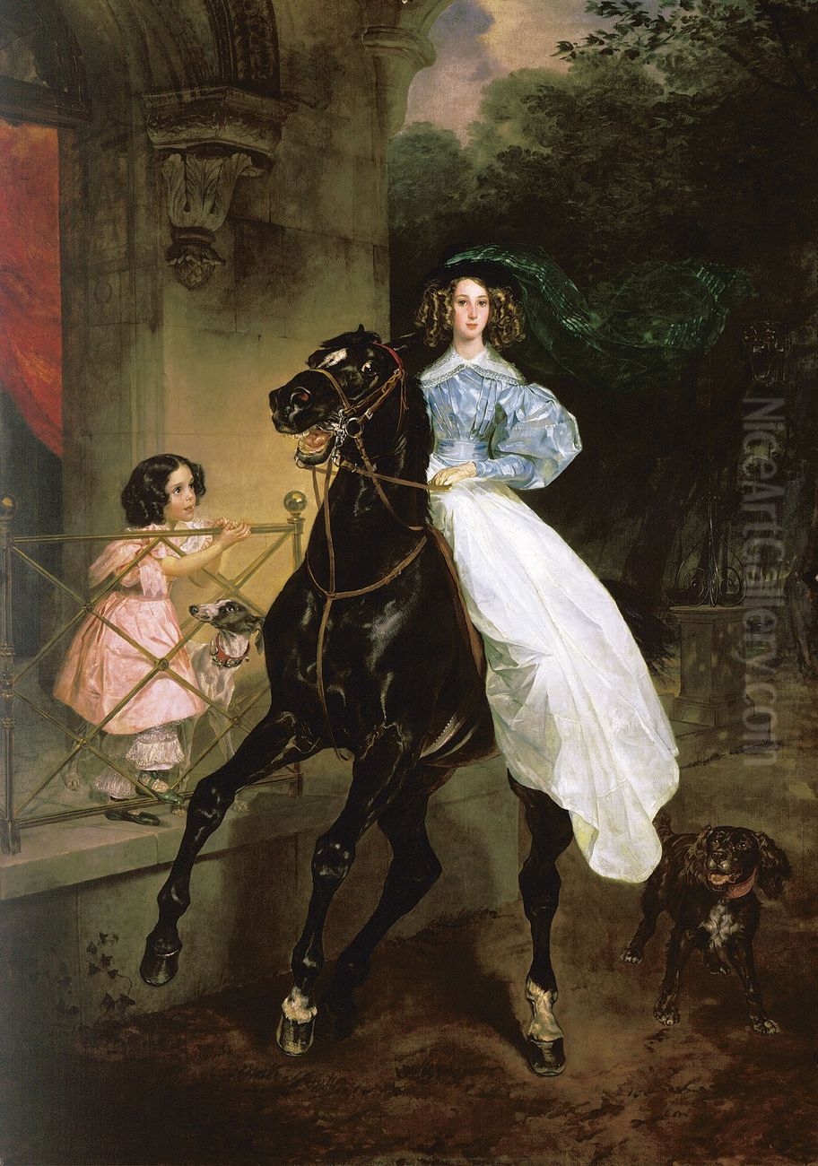 <<Vsadnica>> Oil Painting by Karl Bryullov