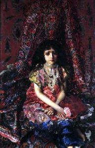The Girl Against the Background of Persian Carpet