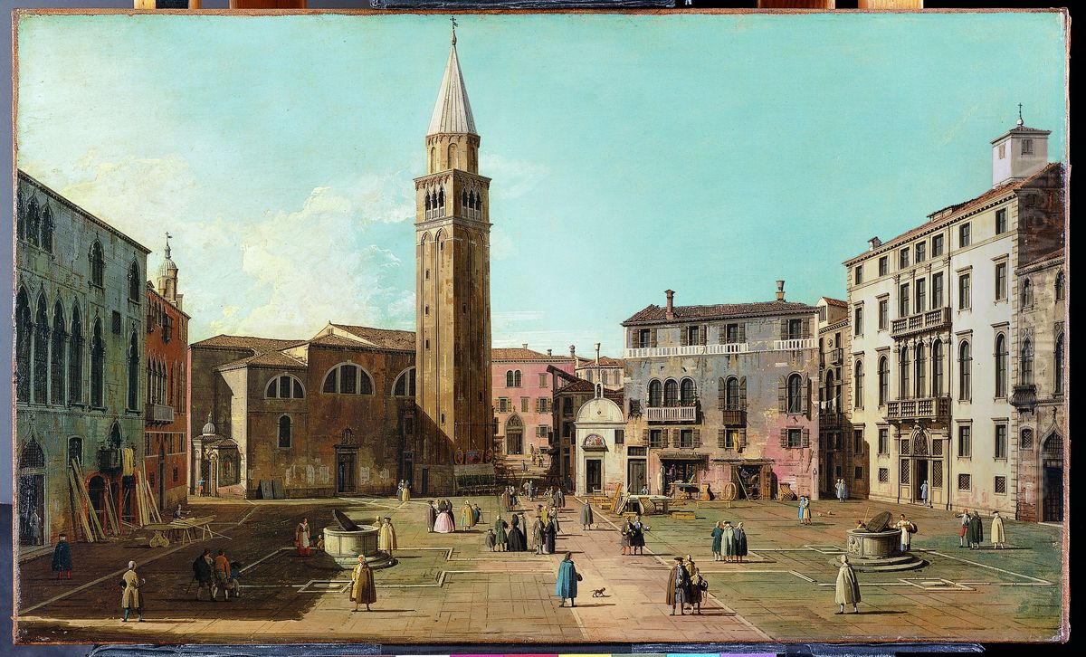 Campo Sant'Angelo, Venice Oil Painting by Canaletto
