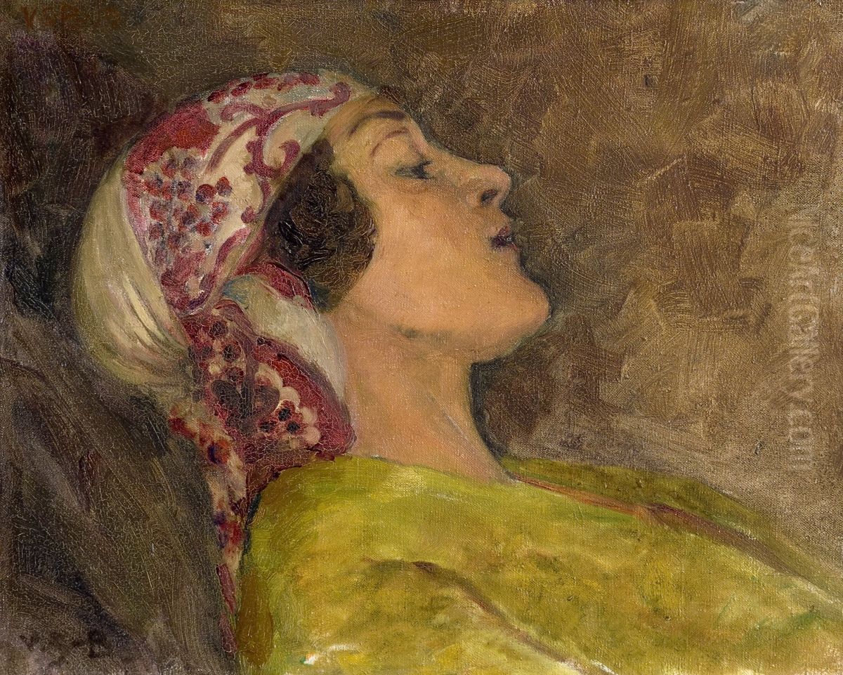 Maggie Oil Painting by Venny Soldan-Brofeldt