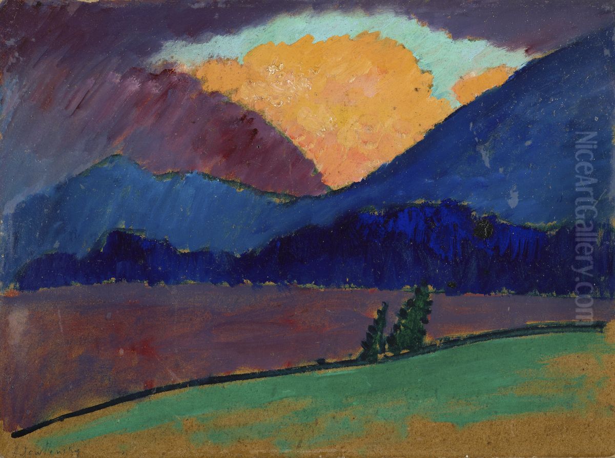 Sommerabend in Murnau Oil Painting by Alexei Jawlensky