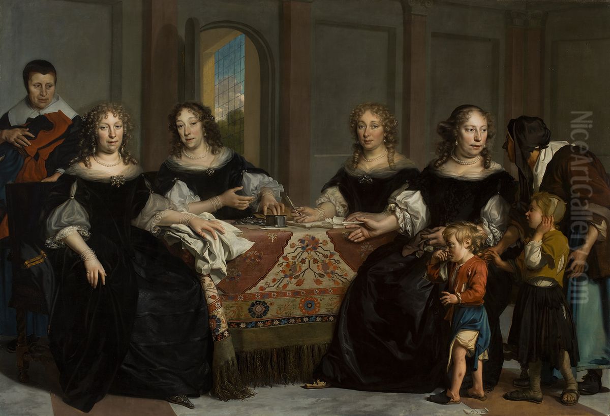 The regents of the Burgerweeshuis Oil Painting by Adriaen Backer