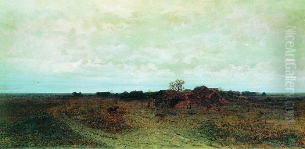 Kuindzhi Forgotten village Oil Painting by Arkhip Kuindzhi