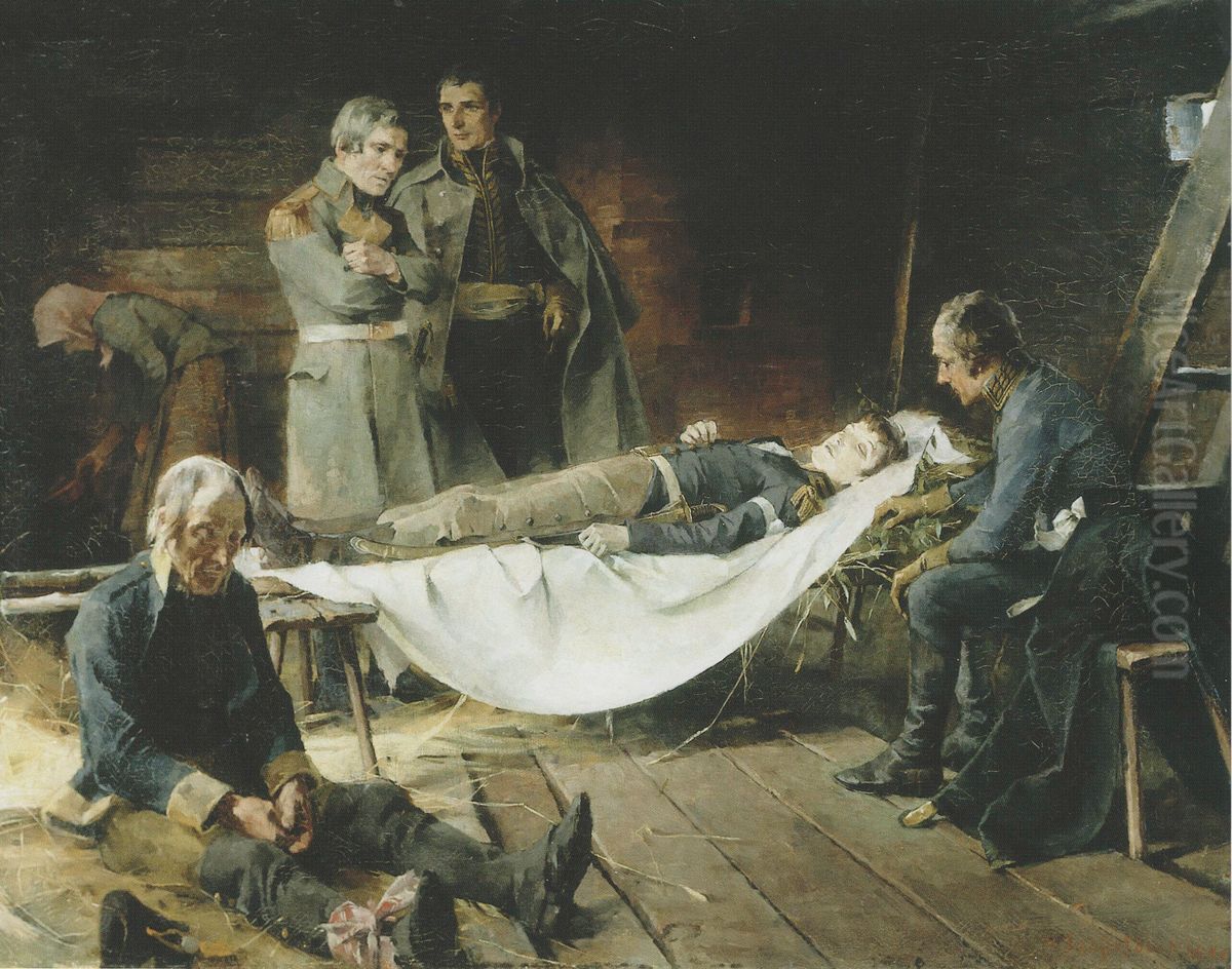 Wilhelm von Schwerinin kuolema Oil Painting by Helene Schjerfbeck