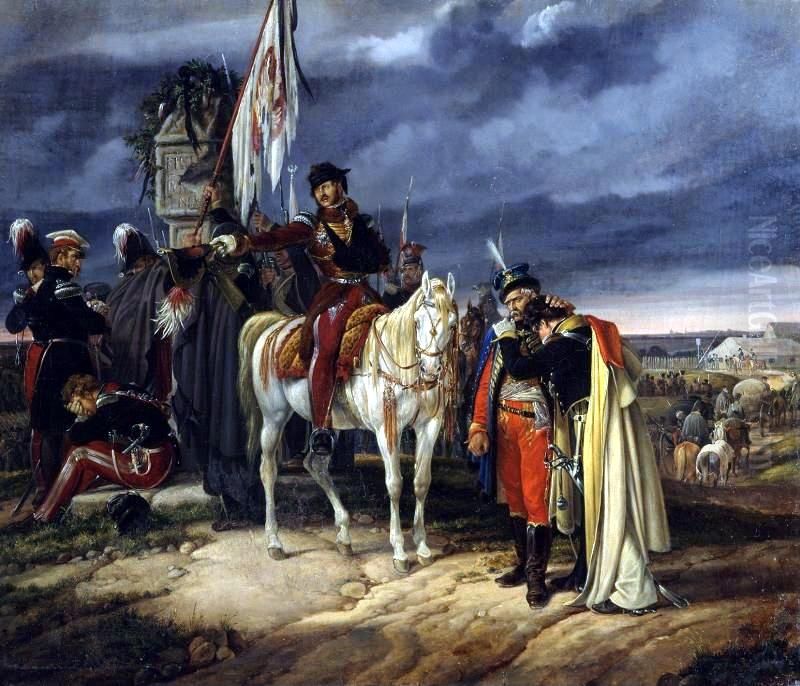 Finis Poloniae. Abschied der Polen von ihrem Vaterlande 1831 Oil Painting by Dietrich Monten
