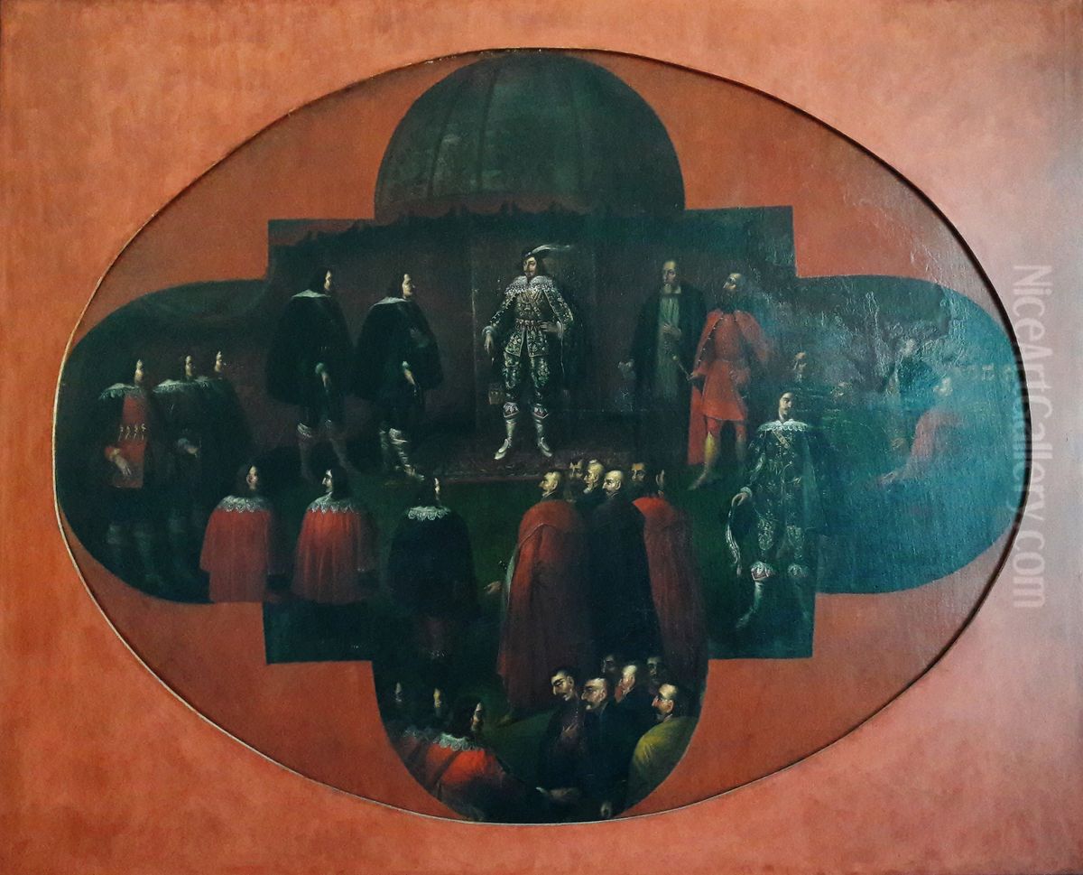 Audience with Ladislaus IV Vasa Oil Painting by Aleksander Rycerski
