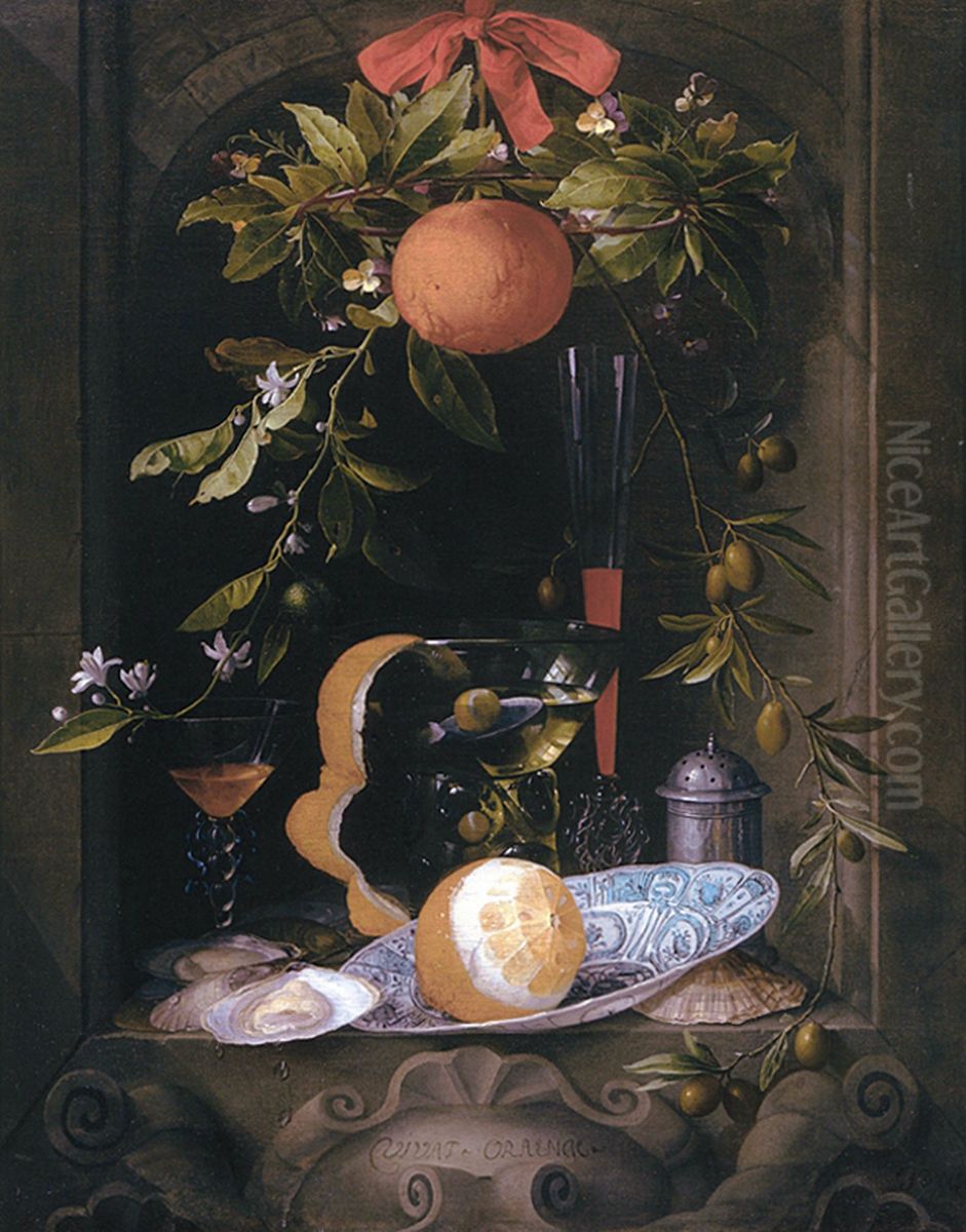Vivat Oraenge Oil Painting by Jan Davidsz. De Heem